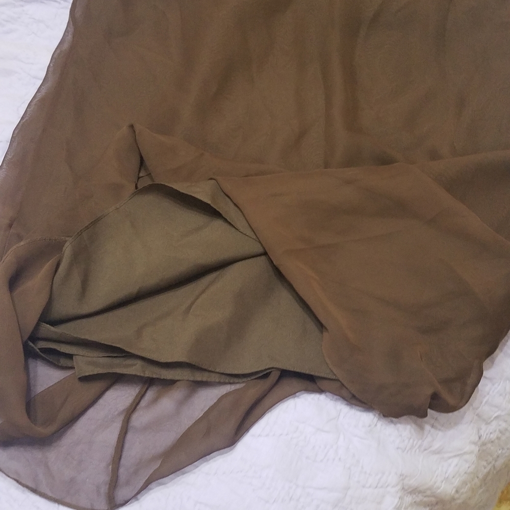 NWT JORDAN BRIDES Long Dark Brown Formal Prom Homecoming Dress - Picture 2 of 7
